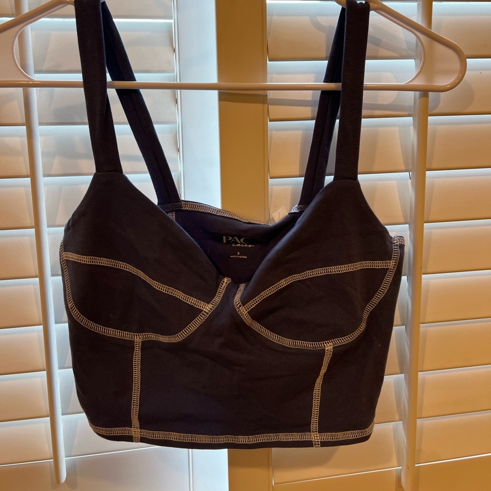 NWT Blue Crop Top